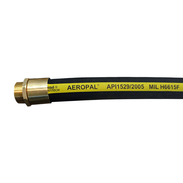 Continental ContiTech AEROPAL Type C 2 1/2 in. Regular Temp Aviation Fueling Hose Assemblies w/ Brass NPT Ends