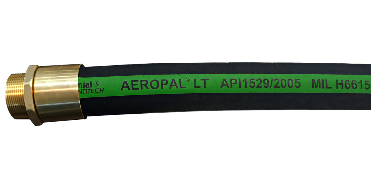 Continental ContiTech 3/4 in. AEROPAL Type C-CT Low Temp Aviation Fueling Hose Assemblies w/ Brass NPT Ends