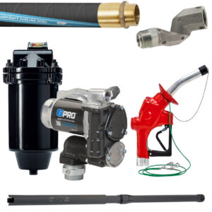 GPI GPRO 25 GPM 12V Aviation Fuel Transfer Pump Package w/ Filter