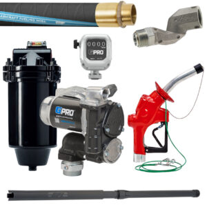 GPI GPRO 25 GPM 12V Aviation Fuel Transfer Pump Package w/ Meter & Filter