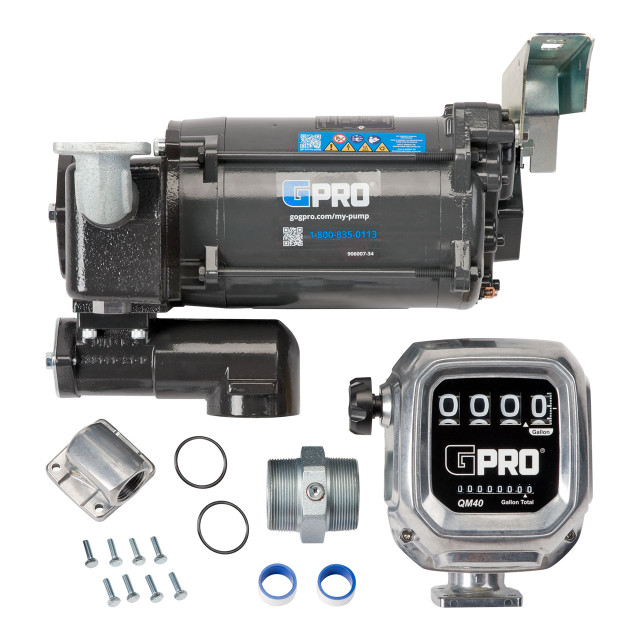 GPI GPRO PRO35-115 Series 115V AC Fuel Transfer Pump w/ QM Fuel Meter - 35 GPM - Imagen 2