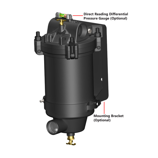 Facet Fuel-Gard VF-22SB Filter Housing - Housing Only - 60 GPM Max Flow Rate - Imagen 2